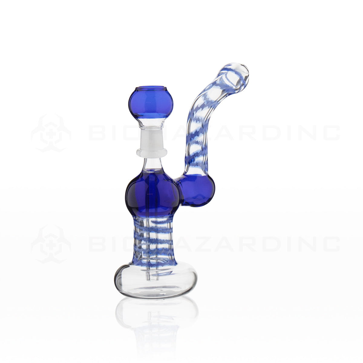 Dab Rig | Old School Nail & Dome | 8" - Mixed Colors Glass Dab Rig Biohazard Inc   