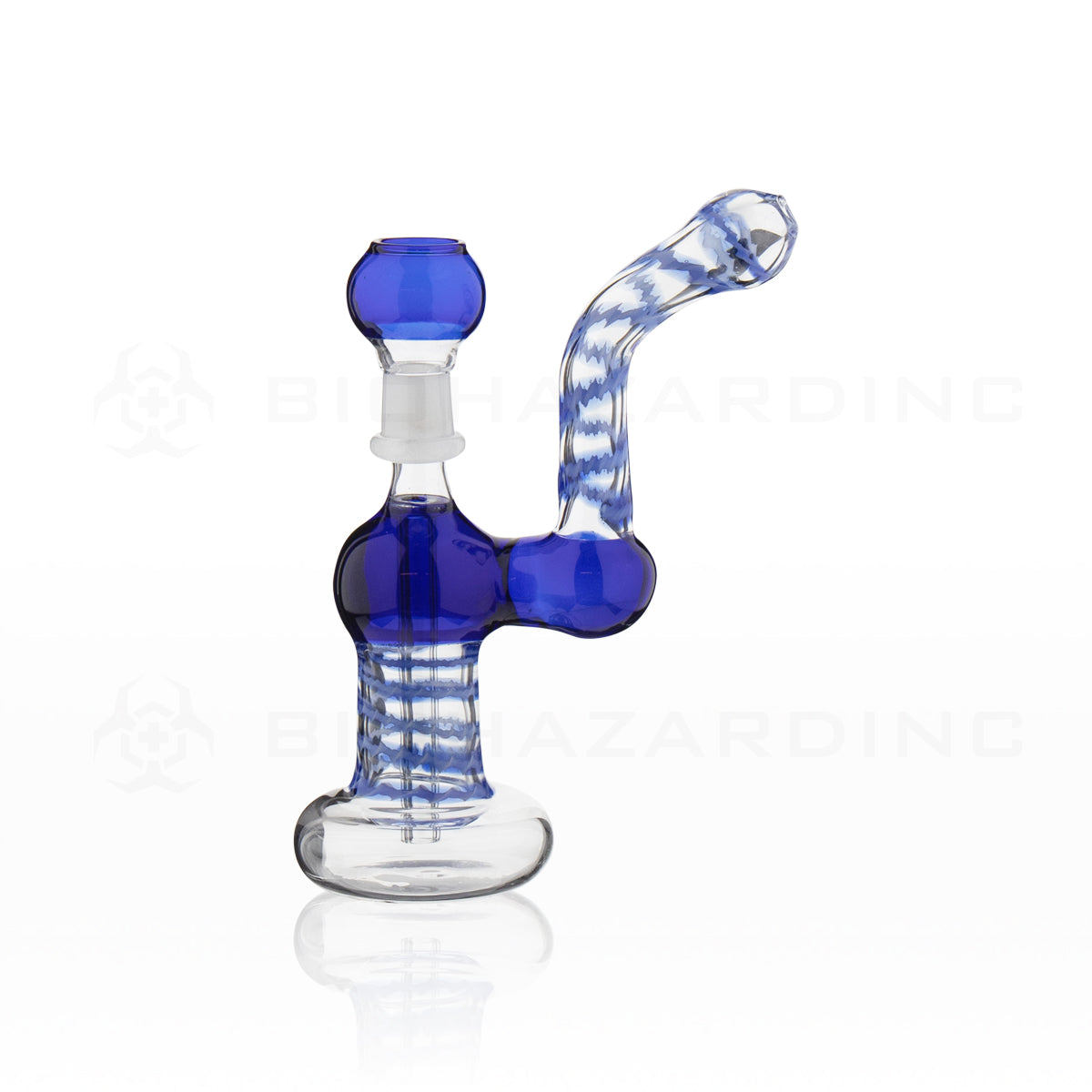 Dab Rig | Old School Nail & Dome | 8" - Mixed Colors Glass Dab Rig Biohazard Inc   