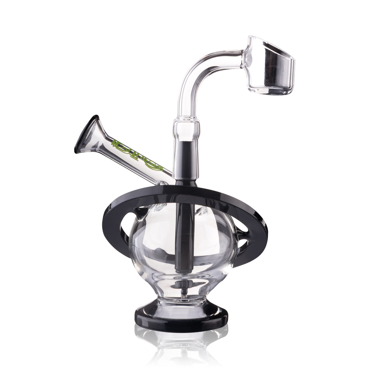 Bio Glass | Diffused Sphere Mini Rig | 3.5" - 10mm - Black Glass Dab Rig Bio Glass   