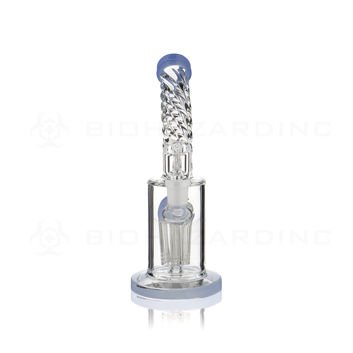 Dab Rig | Twisted Bent Neck 6-Arm Tree Percolator | 8" - 14mm - Various Colors Glass Dab Rig Biohazard Inc   