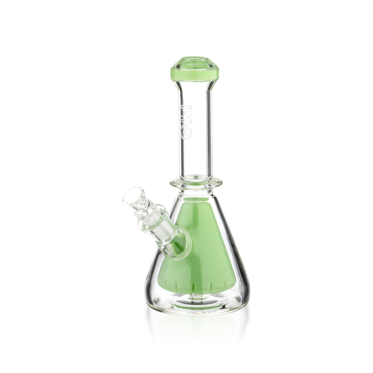 BIO Glass | PYROMID Water Pipe | 7.5" - 14mm - Various Colors Glass Bong Bio Glass Green  