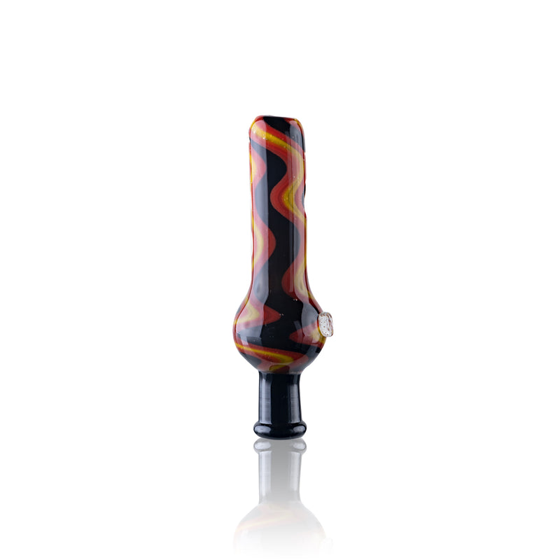 Nectar Collector | Pocket Glass Hand Straw w/ Quartz Tip | 4" - 10mm - Various Colors Nectar Collector Biohazard Inc   