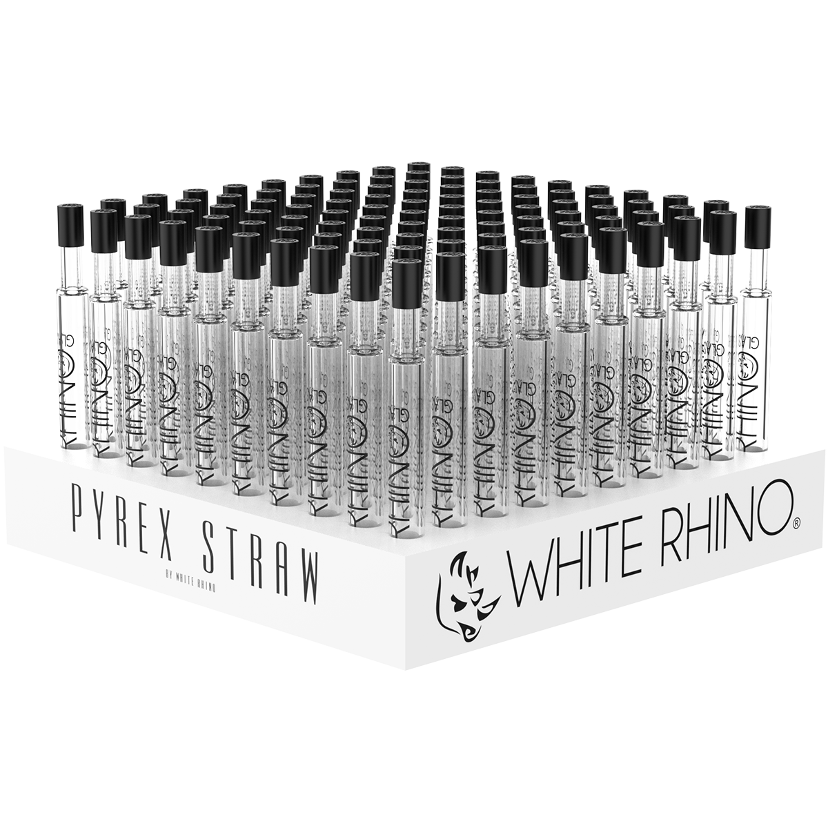 White Rhino | Pyrex V2 Dab Straw | 100 Count Nectar Collector Biohazard Inc   