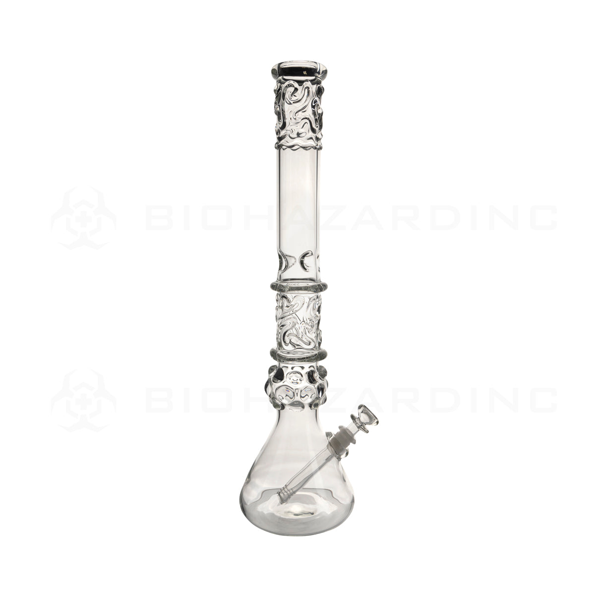 Water Pipe | Classic Beaker w/ Ice Catcher | 18" - 14mm - Clear Glass Bong Biohazard Inc   