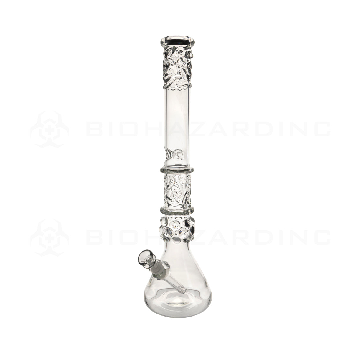 Water Pipe | Classic Beaker w/ Ice Catcher | 18" - 14mm - Clear Glass Bong Biohazard Inc   