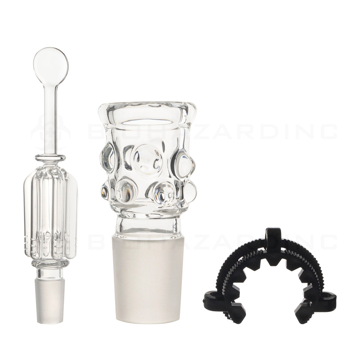 Beaker | Removeable 6-Arm Tree Percolator Water Pipe | 12" - 14mm - Clear Glass Bong Biohazard Inc   