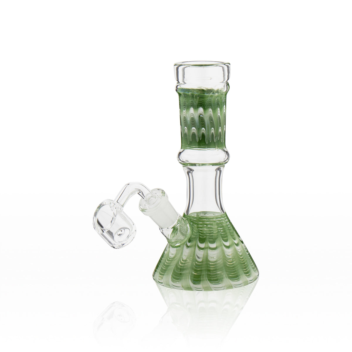 Wrap & Rake | Beaker Dab Rig | 6" - 14mm - Various Colors Glass Bong Biohazard Inc Green  