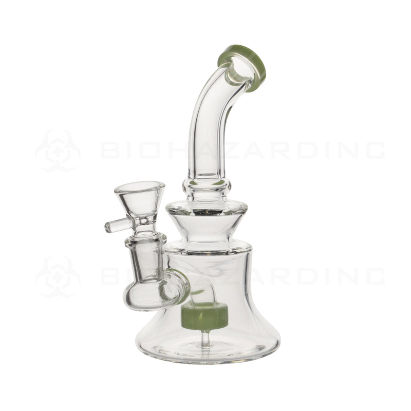 Water Pipe | Compact Shower Head Percolator Water Pipe | 6" - 14mm - Mix Colors Glass Bong Biohazard Inc   