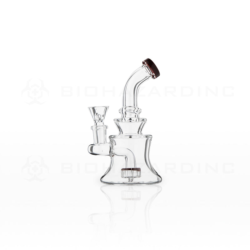 Water Pipe | Compact Shower Head Percolator Water Pipe | 6" - 14mm - Mix Colors Glass Bong Biohazard Inc   