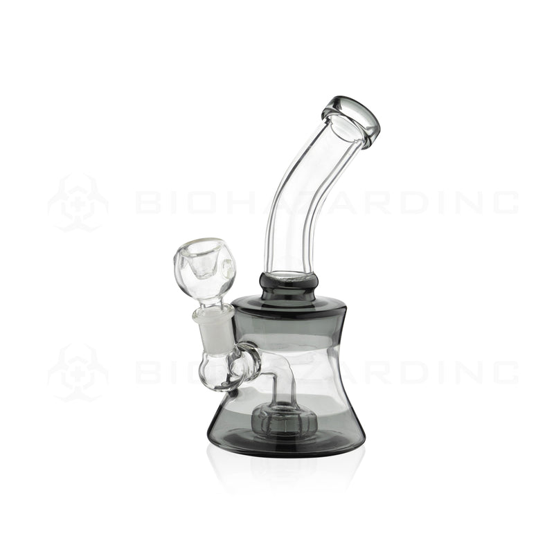 Water Pipe | Striped Water Pipe w/ Color Trim | 7" - 14mm - Mix Colors Glass Bong Biohazard Inc   