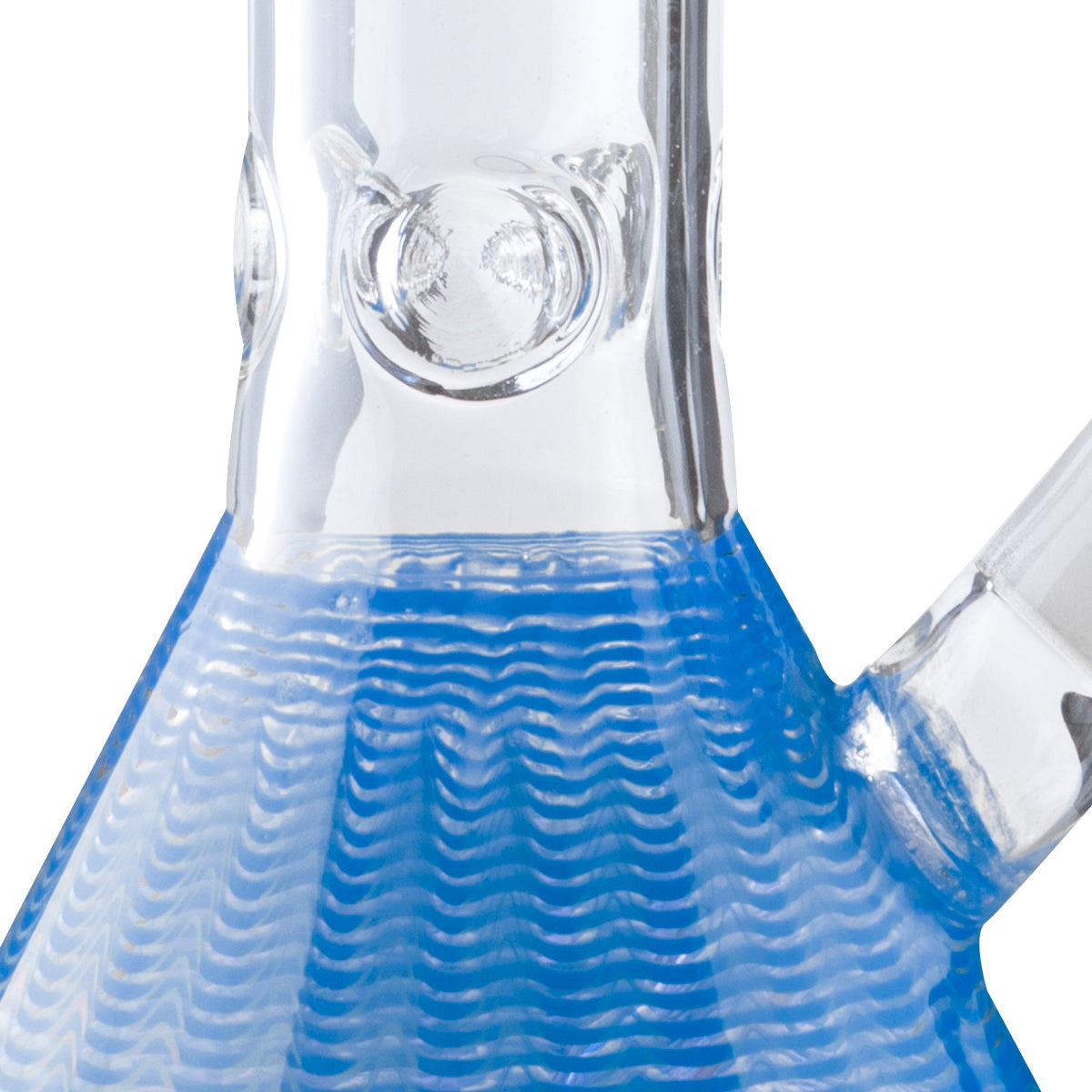 Wrap & Rake | Color Rim Beaker Water Pipe | 8" - 14mm - Various Colors Glass Bong Biohazard Inc   