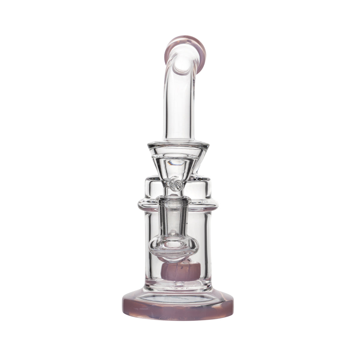 Dab Rig | Showerhead Percolator Stemless Water Pipe | 6.5" - 14mm - Various Colors Glass Bong Biohazard Inc   