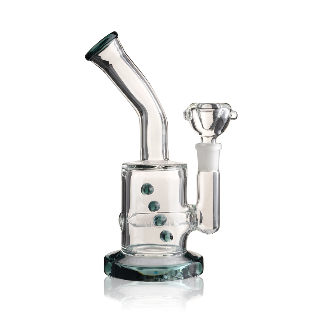 Water Pipe, Mini Inline Percolator Water Pipe w/ Quad Dots