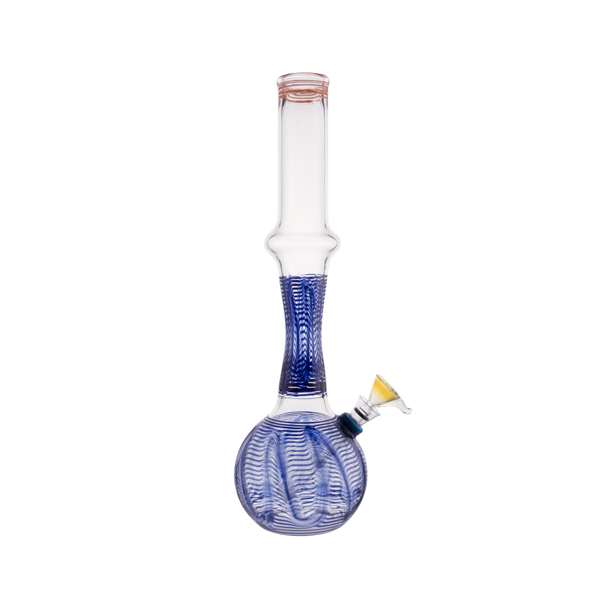 Wrap & Rake | Bubble Bottom Water Pipe w/ Slider Bowl | 12" - Slide - Various Colors Glass Bong Biohazard Inc   