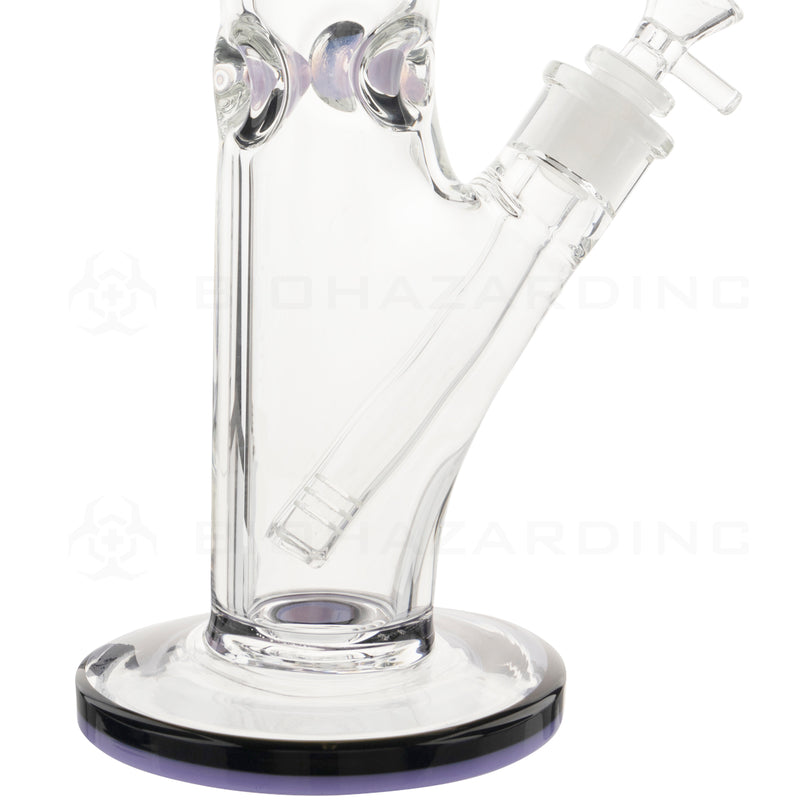 Water Pipe | Classic Straight Water Pipe w/ Black Stripe | 12" - Glass - Various Colors Glass Bong Biohazard Inc   