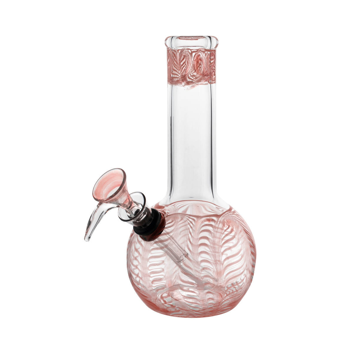 Wrap & Rake | Flame Top Glass Water Pipe | 8" - Slide Glass Bong Biohazard Inc Red  