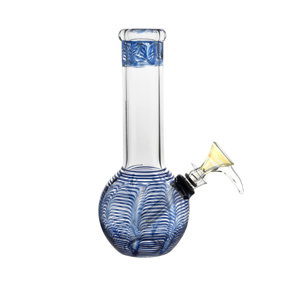 Wrap & Rake | Flame Top Glass Water Pipe | 8" - Slide Glass Bong Biohazard Inc   