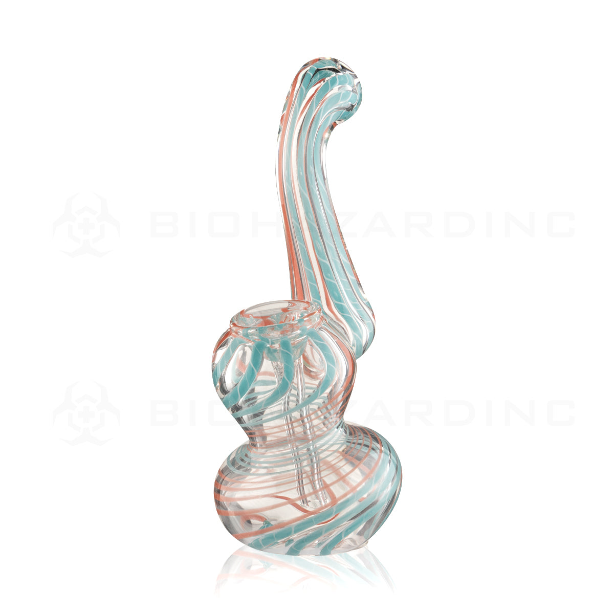 Bubbler | Glass Bubbler w/ Stripes | 5" - Assorted Colors Glass Bubbler Biohazard Inc   