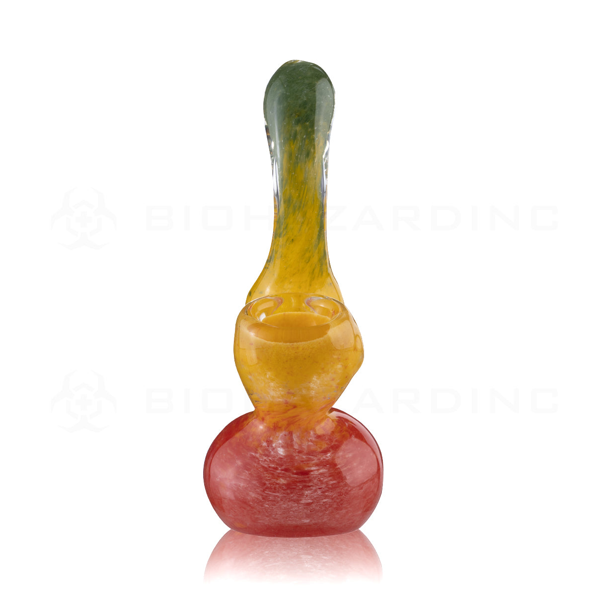 Bubbler | Ombre Frit Bubbler | 5" - Rasta Blend Glass Bubbler Biohazard Inc   