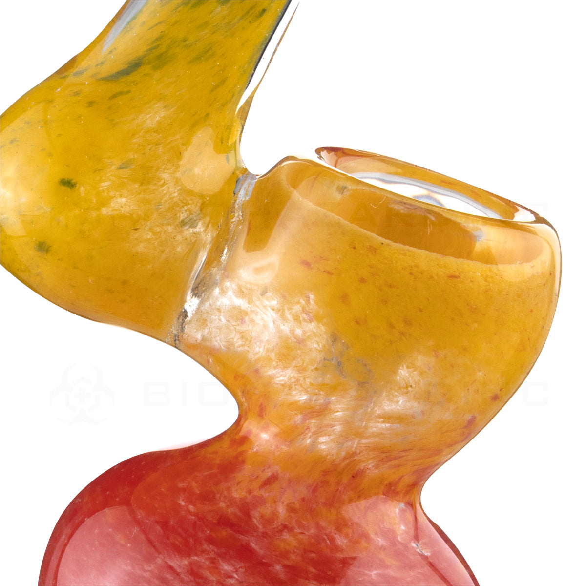 Bubbler | Ombre Frit Bubbler | 5" - Rasta Blend Glass Bubbler Biohazard Inc   