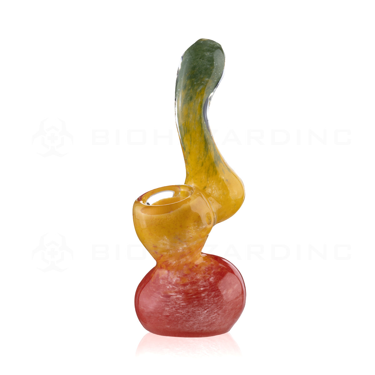 Bubbler | Ombre Frit Bubbler | 5" - Rasta Blend Glass Bubbler Biohazard Inc   