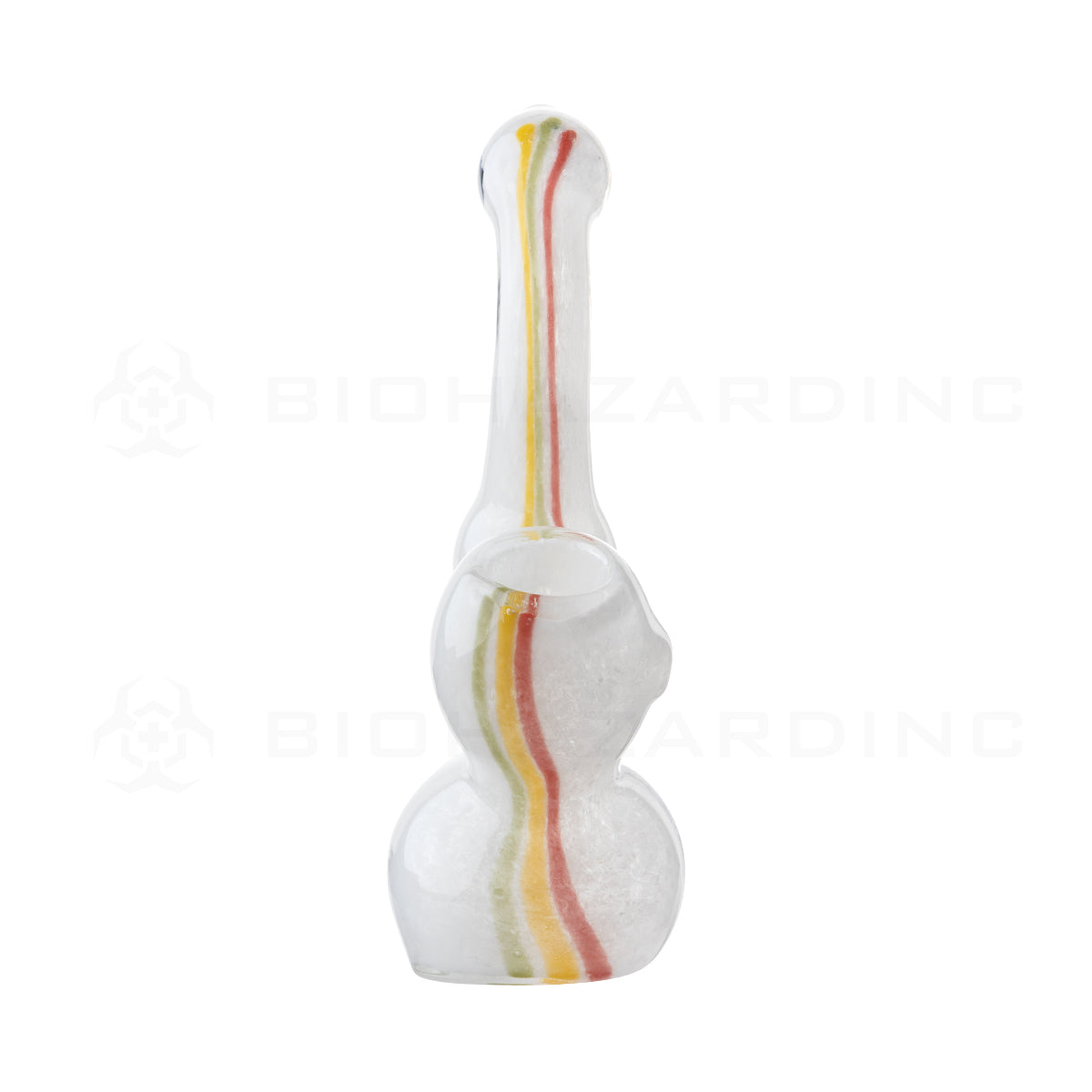 Bubbler | Frit Bubbler w/ Stripes | 5" - Assorted Colors Glass Bubbler Biohazard Inc   