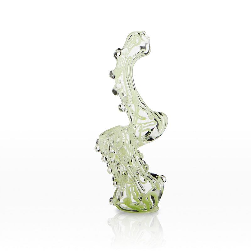 Bubbler | Sherlock Glass Bubbler w/ Marbles | 7" - Various Colors Glass Bubbler Biohazard Inc Slyme Green  