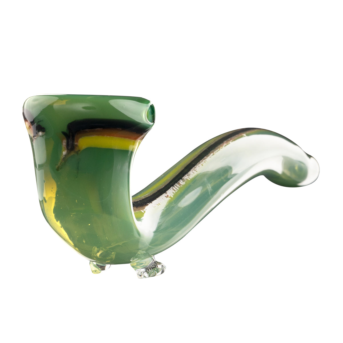 Hand Pipe | Gandalf Sherlock Hand Pipe | 14" - Glass - Various Colors Glass Hand Pipe Biohazard Inc Green  