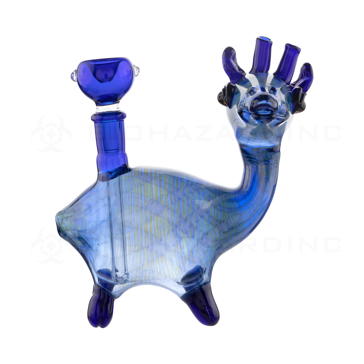 Goat Glass Water Pipe | 6" - Glass - Blue | Novelty  Biohazard Inc   