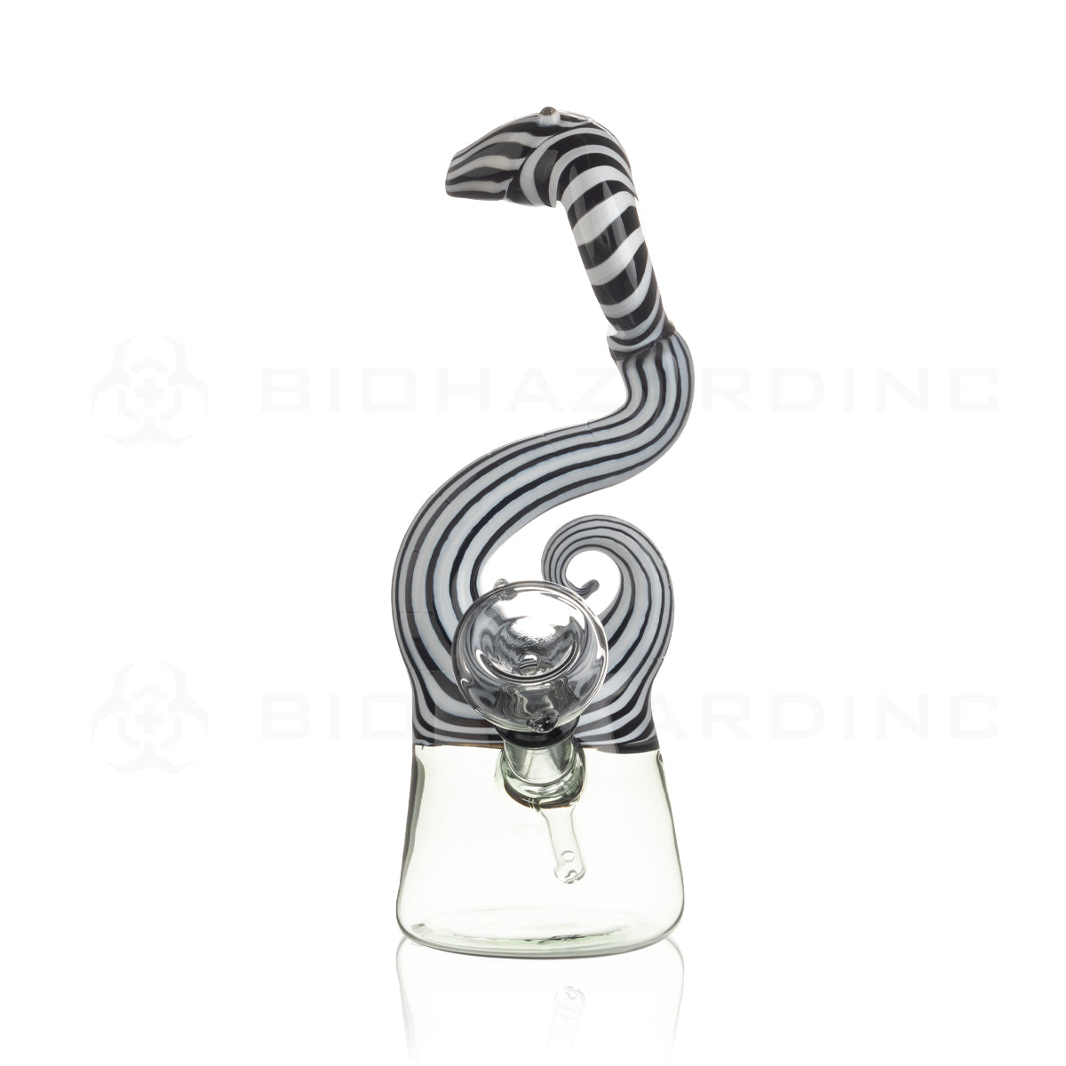 Novelty | Dazed Snake Water Pipe | 7" - Glass - Green  Biohazard Inc   