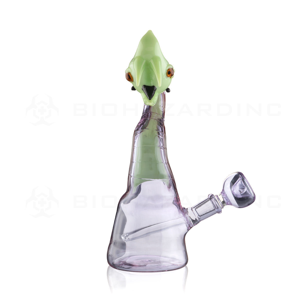 Novelty | Slyme Snake Water Pipe | 7" - Glass - Purple & Green  Biohazard Inc   