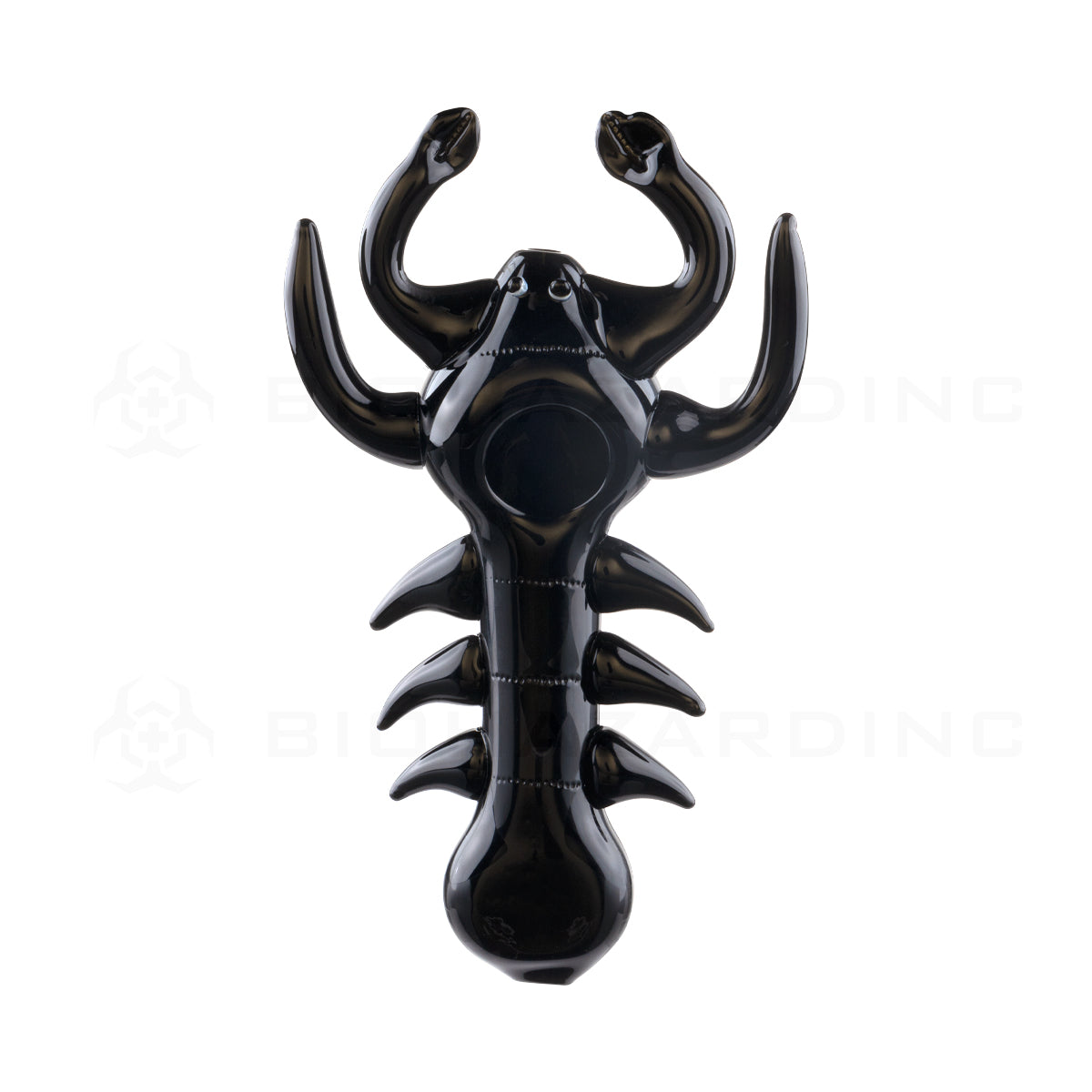 Novelty | Scorpion Glass Hand Pipe | 5" - Glass - Black  Biohazard Inc   