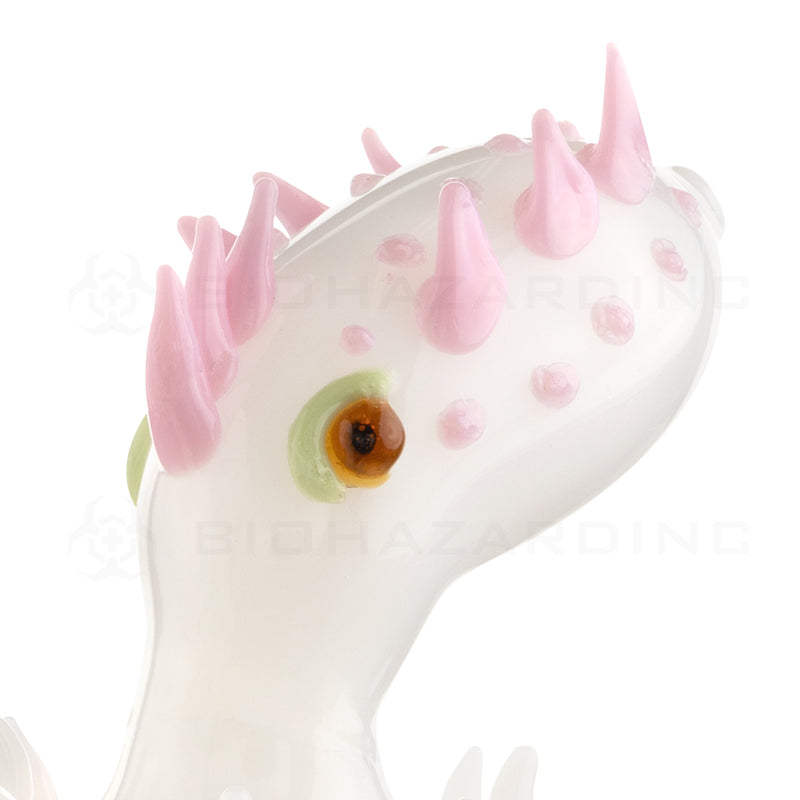 Novelty | Octopus Water Pipe | 6" - Glass - White & Pink  Biohazard Inc   