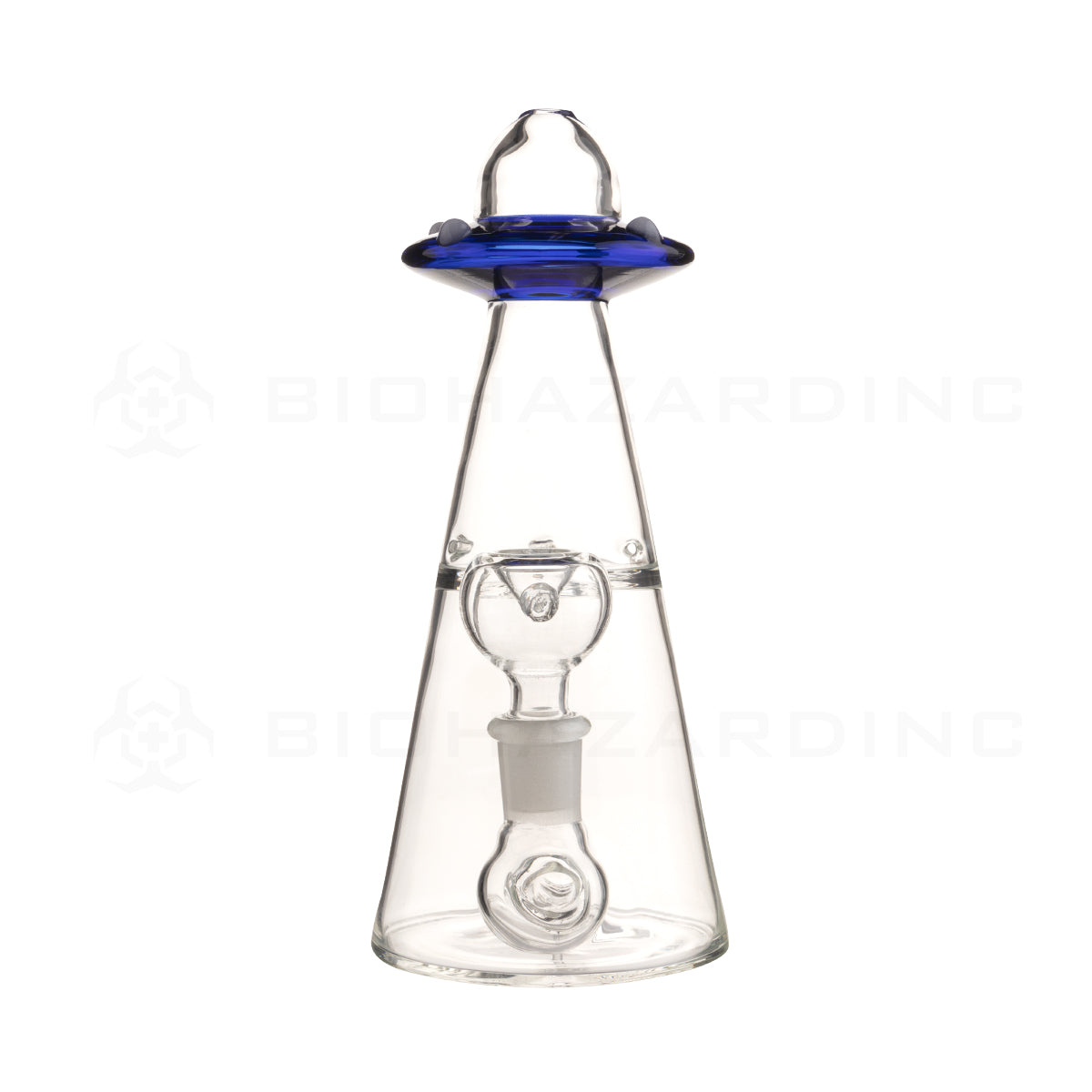 Novelty | UFO Spaceship Water Pipe | 7" - Glass - Blue Novelty Bong Biohazard Inc   