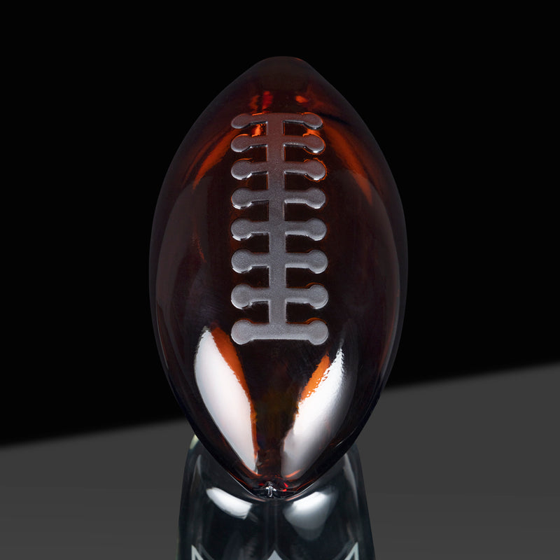 Bio Glass | Football Trophy Water Pipe | 16" - 14mm - Amber Glass Bong Bio Glass   
