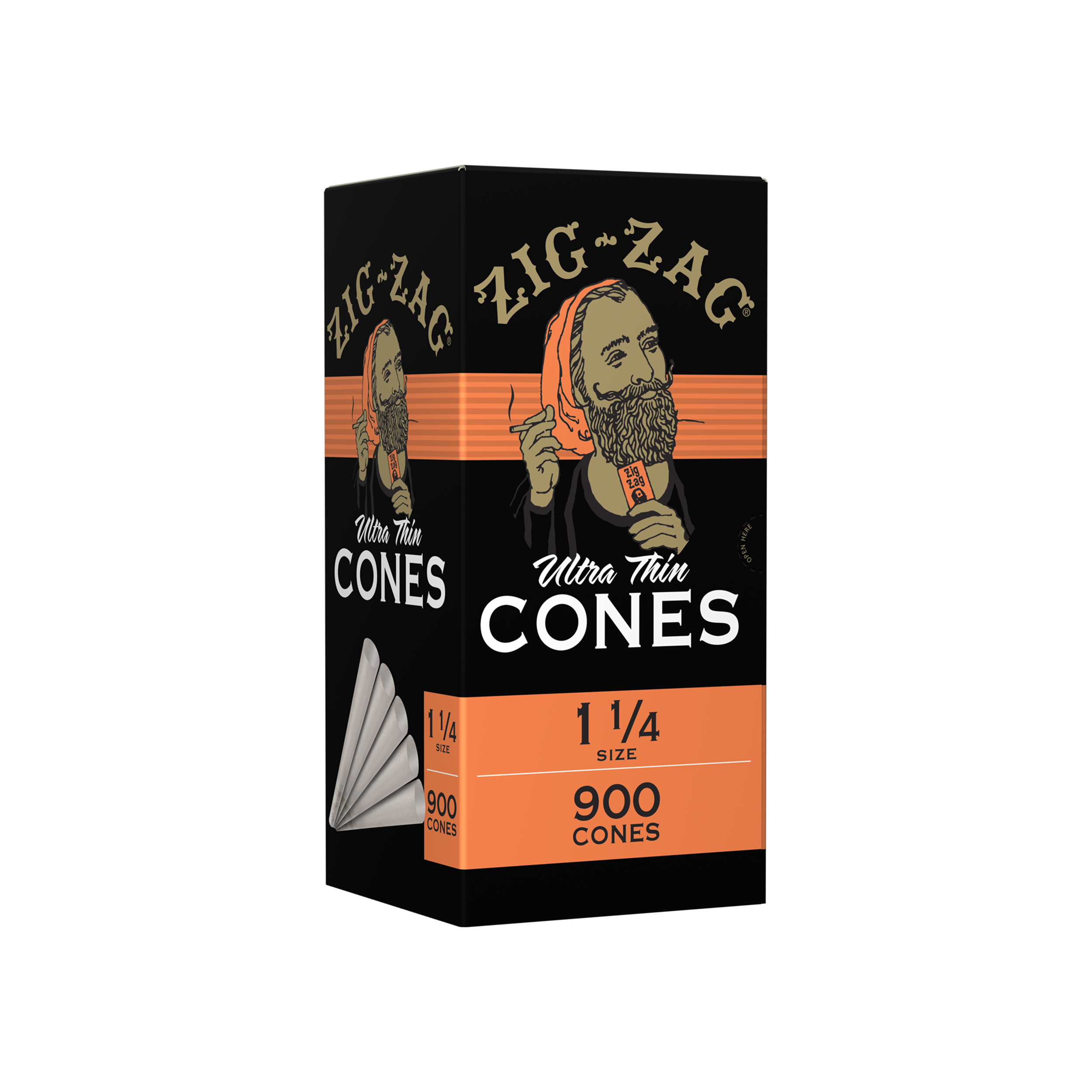 Zig-Zag® | Ultra Thins Pre-Rolled Cones 1 ¼ | 78mm - Classic White - 900 Count Pre-Rolled Cones Zig Zag   
