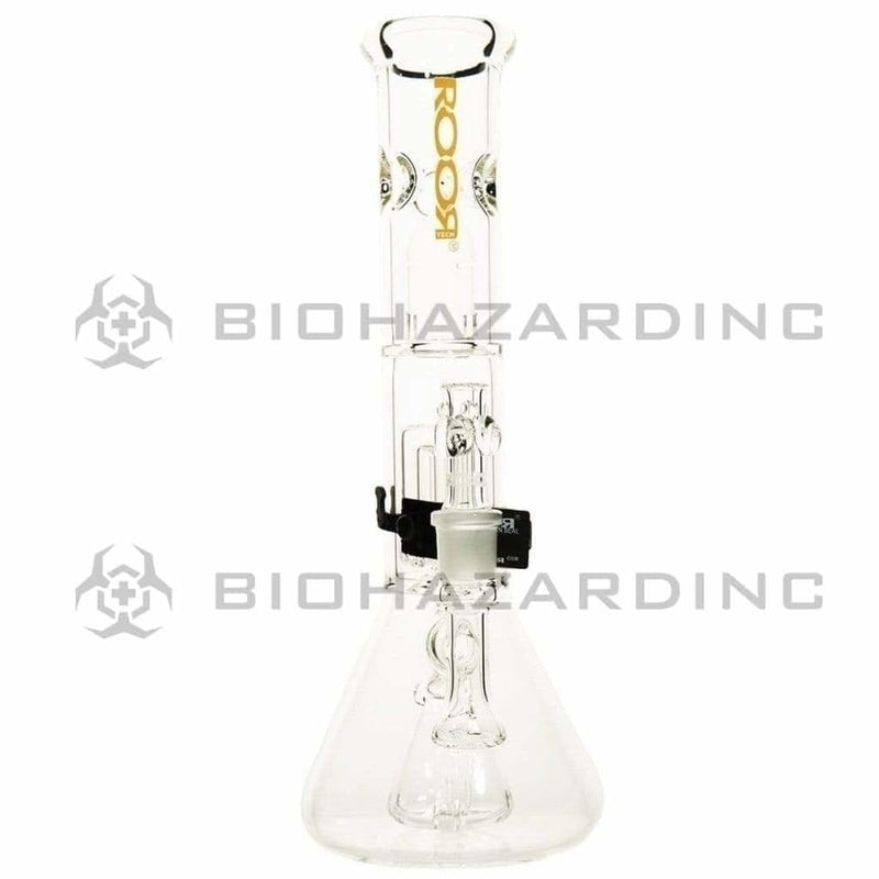 Roor® | Single Chamber Barrel Percolator w/ Splash Guard Stemless Beaker Water Pipe | 18" - 19mm - Various Colors Glass Bong Roor   