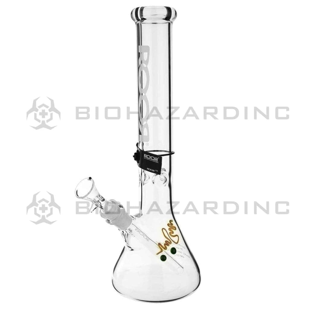 RooR® | Classic Beaker Water Pipe | 14" - 14mm - White Logo Glass Bong Roor   