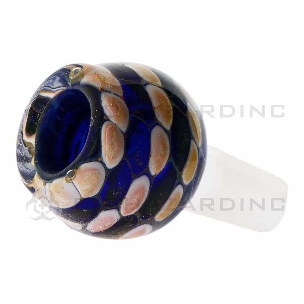 Bowl | Marble Pattern Bowl | 14mm - Blue - 5 Count 14mm Bowl Biohazard Inc   