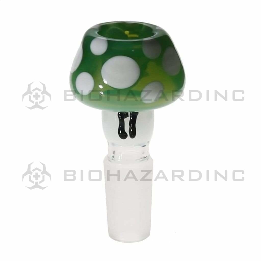 Novelty | Mushroom Bowl | 14mm - Various Colors Glass Bowl Biohazard Inc Green  