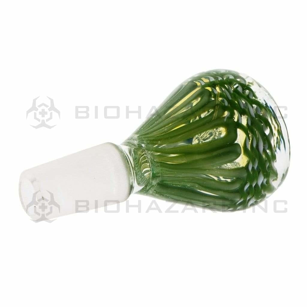 Bowl | Rasta Swirl Bowl | 14mm - Assorted Colors Glass Bowl Biohazard Inc   