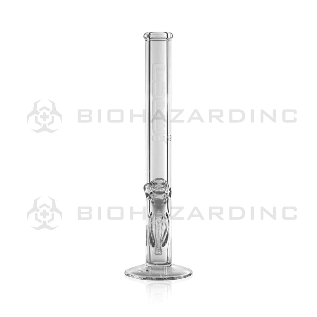 PURE Glass | Heavy Classic Straight Water Pipe | 18" - 14mm - Various Colors Glass Bong Pure Glass Clear  