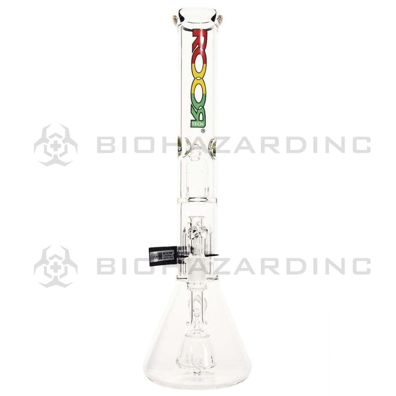 Roor® | 10-Arm Tree Percolator w/ Splash Guard Stemless Beaker Water Pipe | 18" - 19mm - Various Colors Glass Bong Roor   