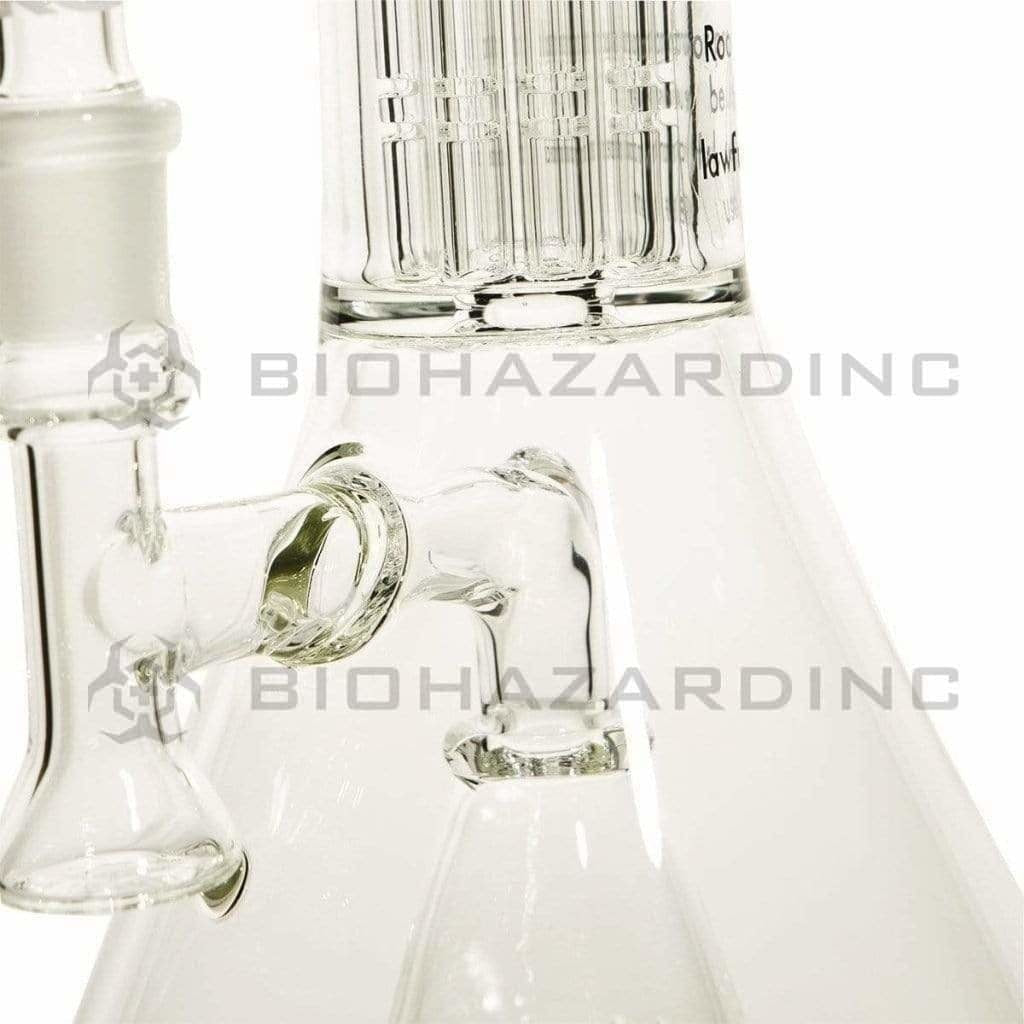 Roor® | 10-Arm Tree Percolator w/ Splash Guard Stemless Beaker Water Pipe | 18" - 19mm - Various Colors Glass Bong Roor   
