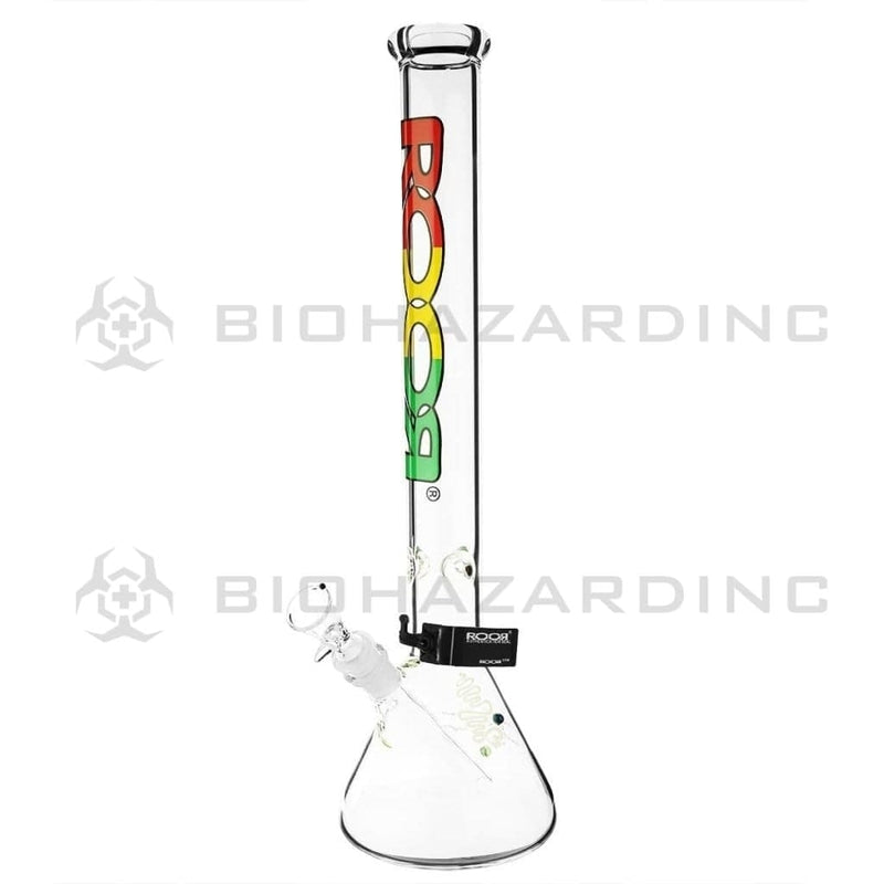 RooR® | Classic Beaker Water Pipe | 18" - 19mm - Rasta Logo Glass Bong Roor   