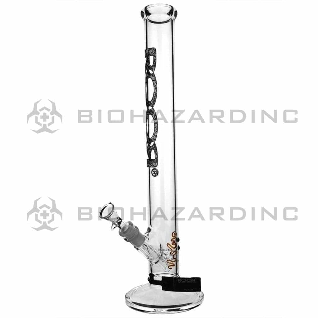 RooR® | Classic Straight Water Pipe | 18" - 14mm - Lace Black Glass Bong Roor   