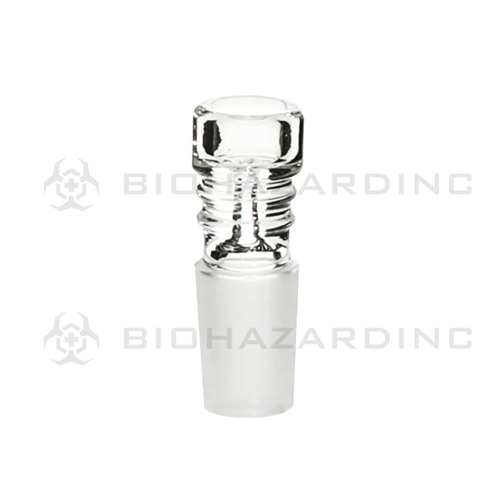 Bowl | Cylinder Bowl w/ Rings | 19mm - Clear Glass Bowl Biohazard Inc   