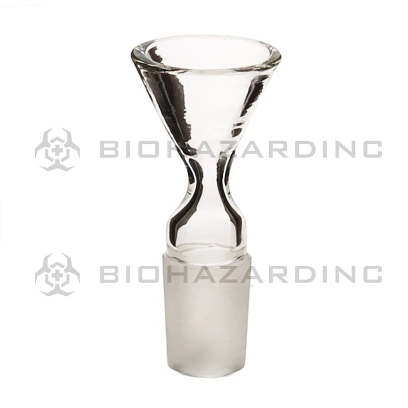 Bowl | Funnel Hourglass Bowl | 19mm - Clear Glass Bowl Biohazard Inc   