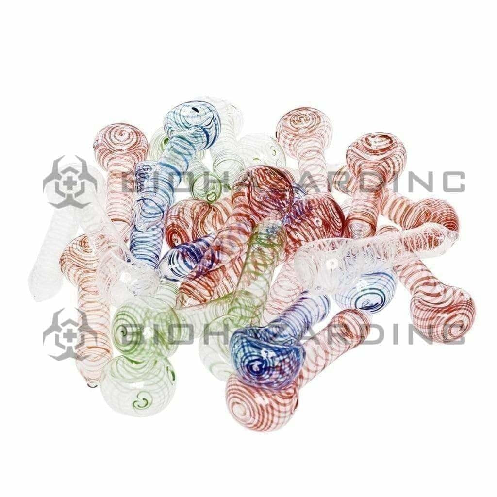 Hand Pipe | Peanut Glass Pipes | 2-4" - Glass - Various Styles Glass Hand Pipe Biohazard Inc 2-3" - Assorted Colors - 100 Count  