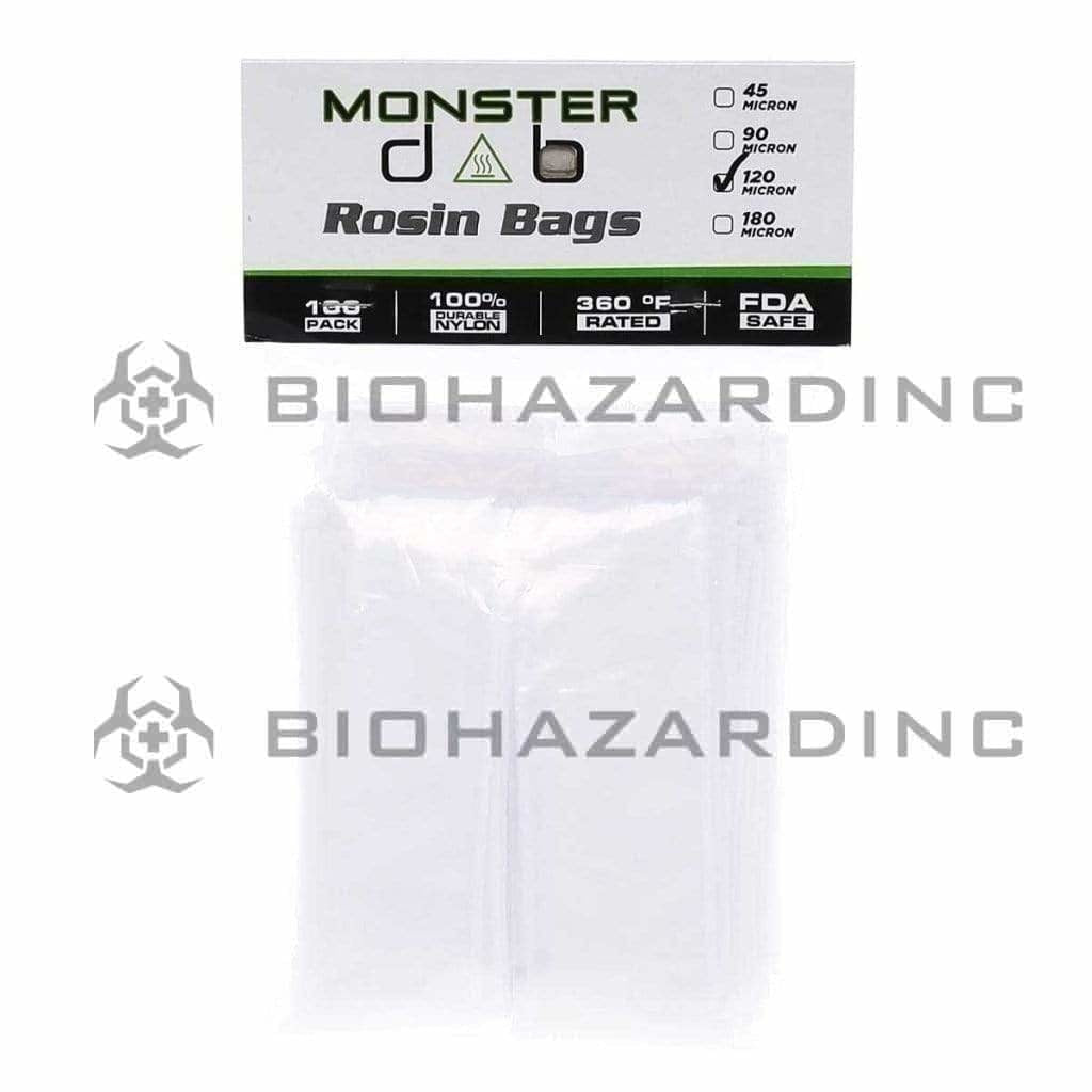 Monster Dab | Rosin Bags | 120μ - 2" x 10" - 100 Count Rosin Bag Monster Dab   